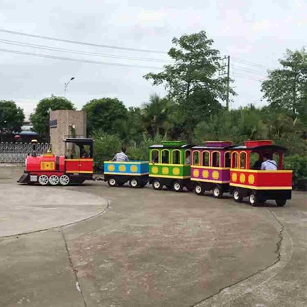 Thomas Type Tourist Train Rides , Amusement Park Train OEM Service