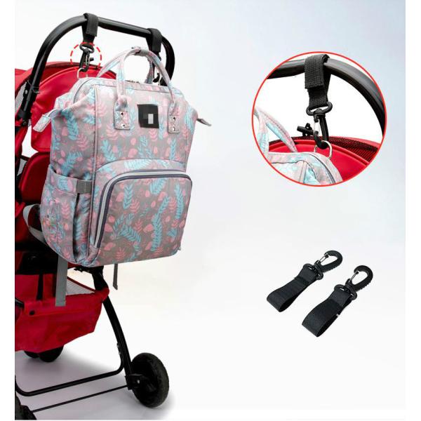 FashionTravel Backpack Baby Large Capacity Mommy Diaper Bag Designer Nursing Bag floral insulated mummy Bag With Stroller Strap