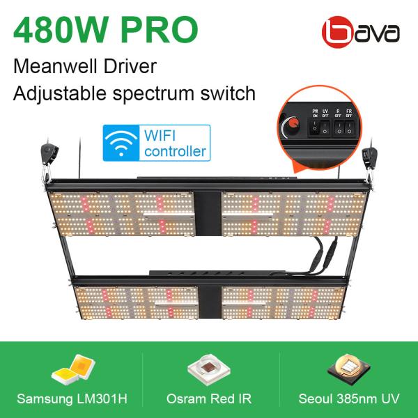 A placa VERMELHA UV HLG 240H Dimmable do quantum 480W do IR conduzido cresce clara