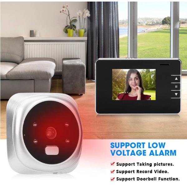 Security Colour Door View Peep Hole Ring Camera 0.3MP For House