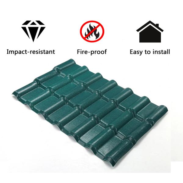 Spanish ASA PVC Resin Roof Tiles for Apartments and Villas