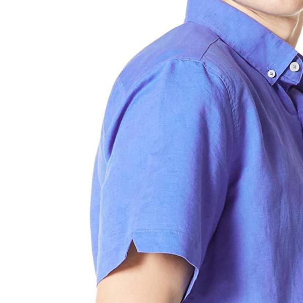 Men'S 52% Linen Breathable Short Sleeve Shirts Solid Color Button Down Shirts