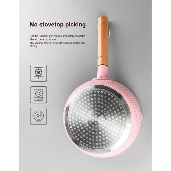 Баки кухни Multi покрашенные небольшие варя с деревянной ручкой