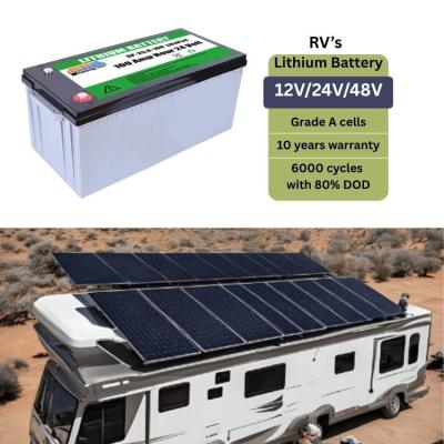 Off Grid Use 200Ah 12V RV Lithium Battery High Capacity Long Cycle Life