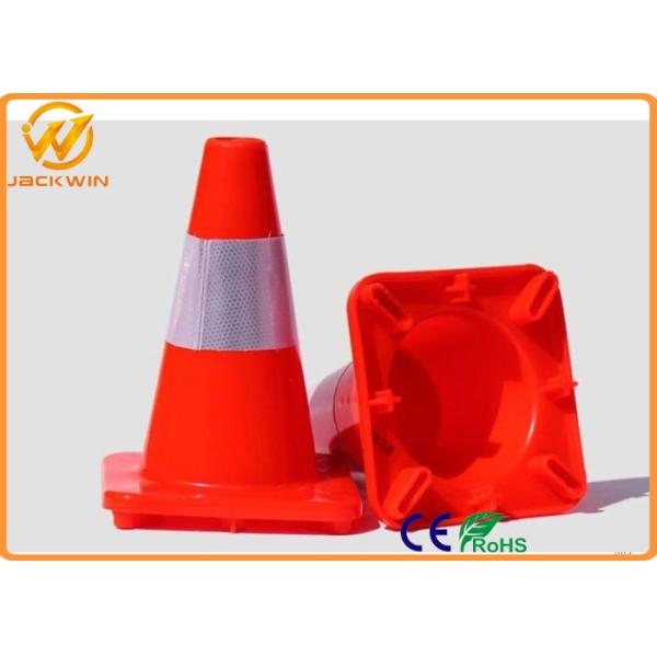 Roadside TPE Traffic Safety Cones With Reflective Sheeting , 45/70/90cm