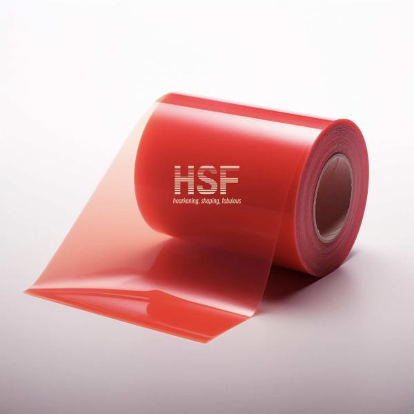 Film de polyester translucide recouvert de non-silicone rouge translucide 20um