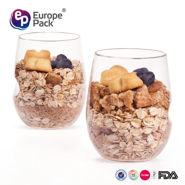 Funny High Quality Plastik Couple Cup for Wholesale Transparent Smoothie Plastic Cup Beverage & Food Dringking Cup