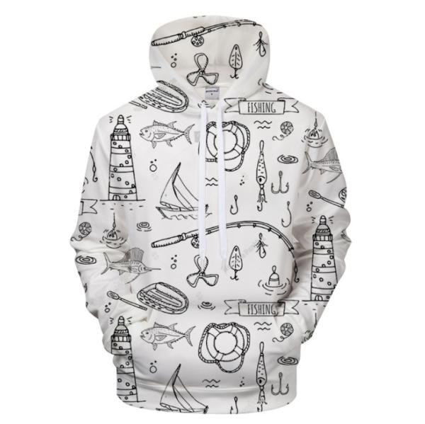 Casual Custom All Over Print Hoodies / Fully Sublimated Hoodies Long Sleeve