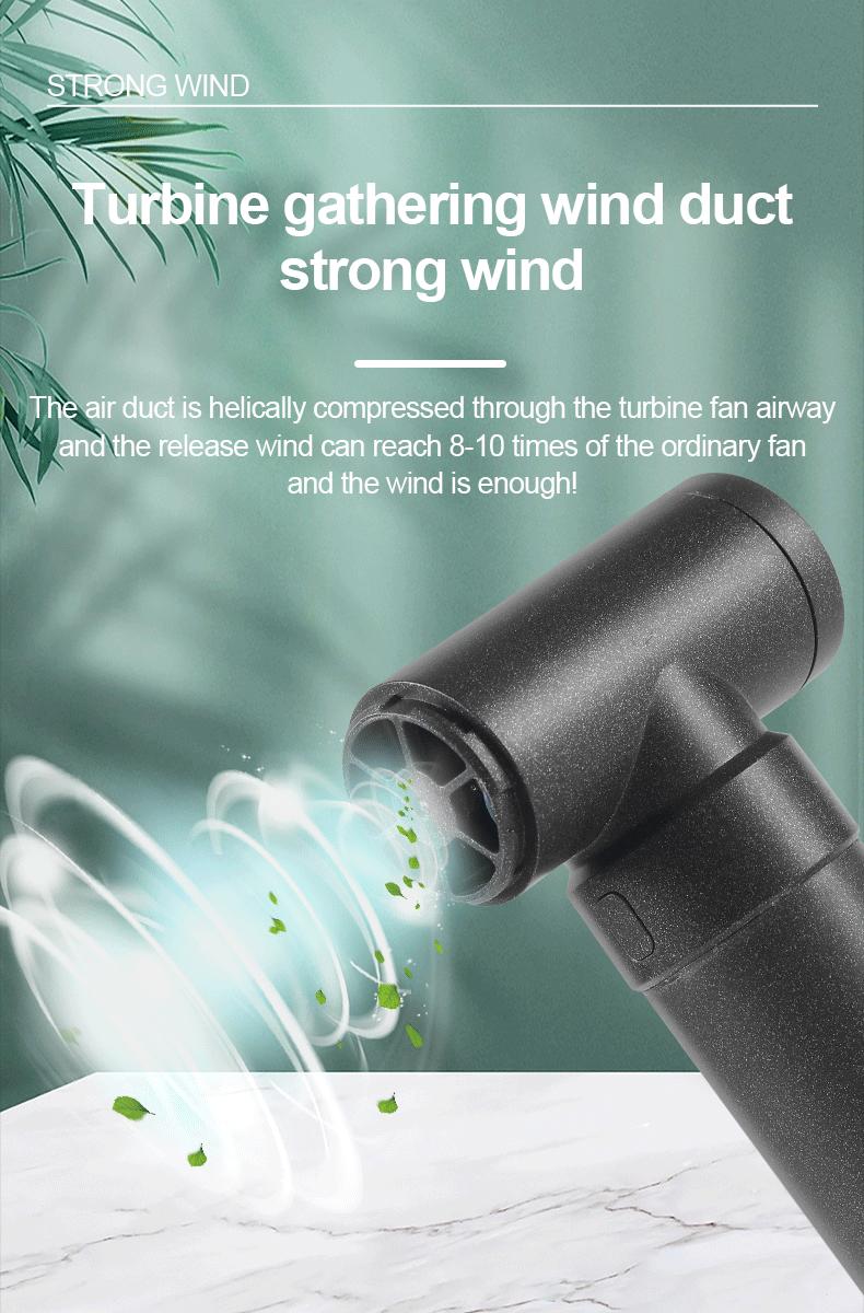 Multifunction High Speed Portable Handheld Type-C Charging Multi Function Super Powerful Air Blower Mini Turbo Jet Fan