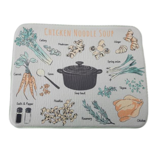 Высококачественное блюдо Microfiber суша циновки для вещество-поглотителя блюда все печатание полиэстера