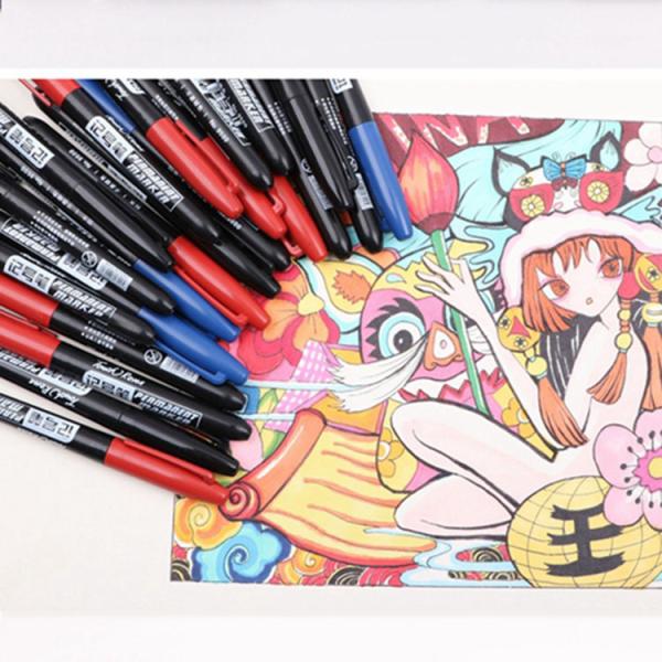 Paper Writing Medium Gel-Ink Permanent Marker Pen with Fast Drying Ink and Single Head Design