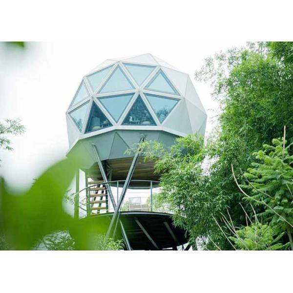 Aluminum Panel Exterior Wall Cladding Hotel Prefab Light Steel Frame House Dome House Of Cabin