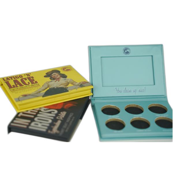 Recyclable Paper Packaging Cardboard Eyeshadow Palette Empty Cosmetic Box