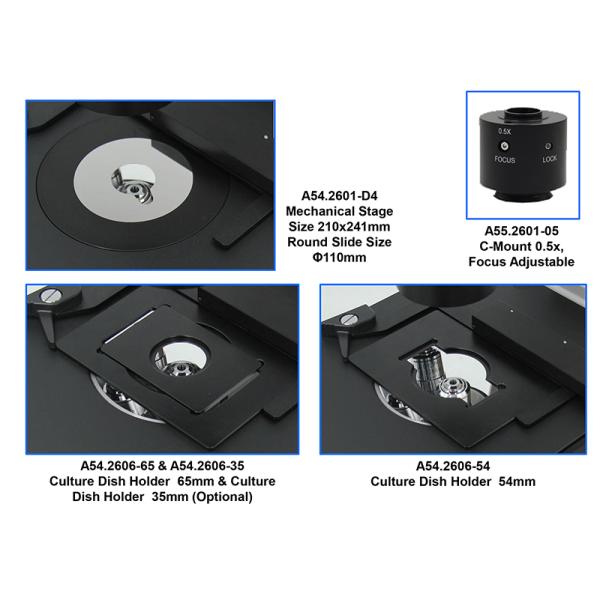 OPTO-EDU Trinocular перевернуло освещение биологического микроскопа WF10X PlA14.2605 Kohler
