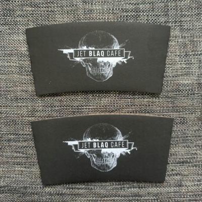 Hot Coffee Paper Cup Sleeve 12oz Customized Logo Beverage Boba Tea Eco Friendly