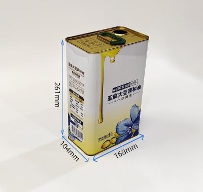 DADI 4L Olive Oil Packaging Container in Food Grade Metal Tin Container for Industrial Food Oil Can