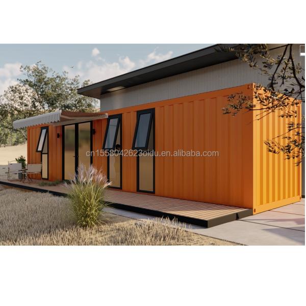 Tubos cuadrados de acero galvanizado estructura principal exterior Modular de acero modular expandible 20 pies / 40 pies portable Casa de contenedores