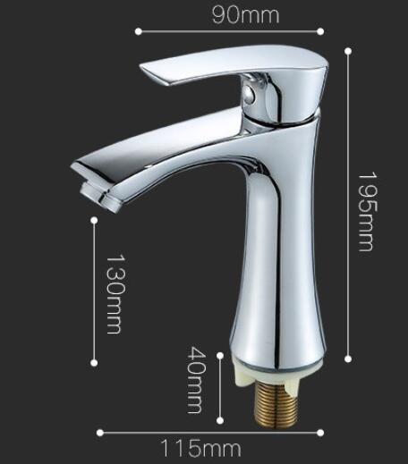 Brass Cartridge Bathroom Cold Only Faucets In SN Chrome