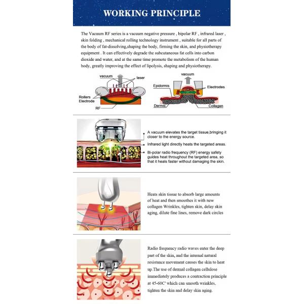 Vacuum Roller Lipo Massager RF Vacuum Infrared Cellulite Reduction Equipment