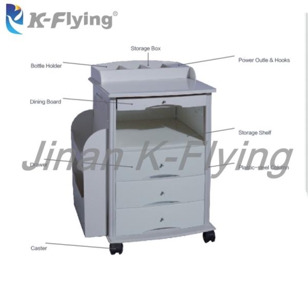 ABS Movable Hospital Tools And Equipments Hospital Bedside Table Overbed Cabinet