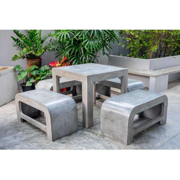 Легкая наружная бетонная мебель Бетонные боковые столы