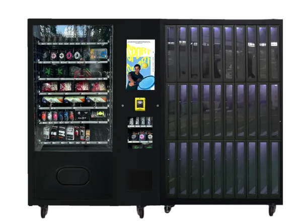 2 in 1 Smart Locker Rackets Vending Machine with Card Reader Suitable for Gyms