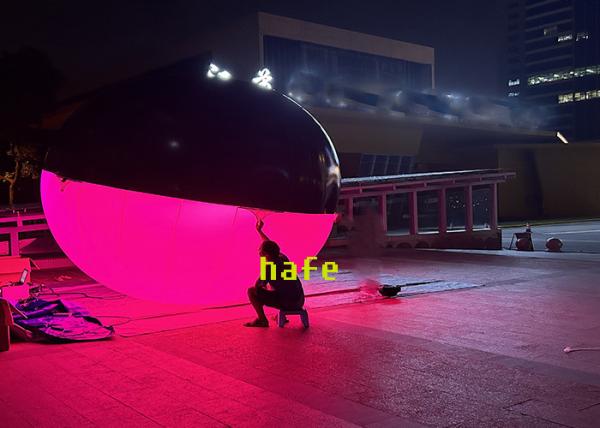 Lumière de ballon LED en forme d'ellipse remplie d'air ou d'hélium pour le contrôle DMX du film