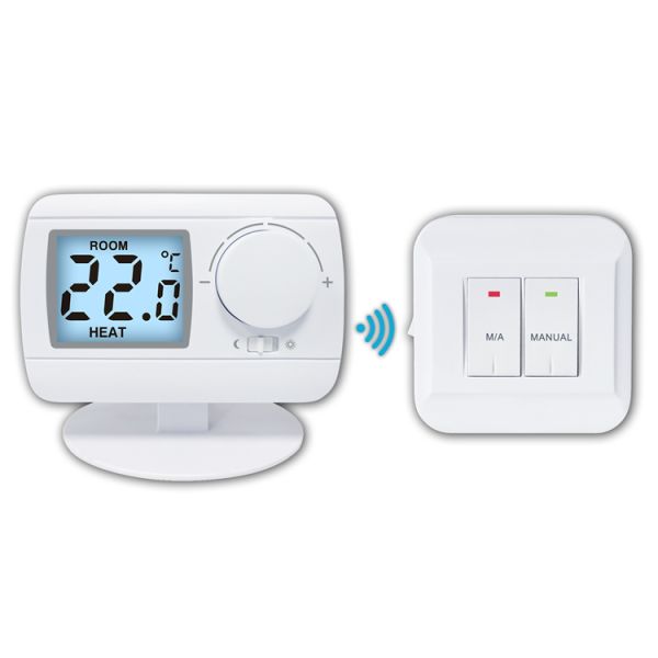 Non Programmable RF Wireless Heating Thermostat Control Component Designed for Industrial Heating and Cooling Systems