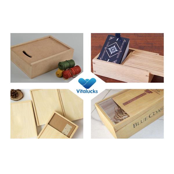 Customized MDF Wooden Boxes with Sliding Lid Free Sample Charge and Customized Logo Accepted