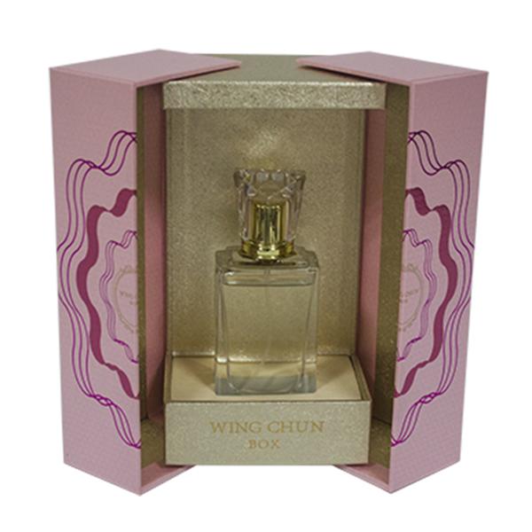 Black Matte Flip Top Luxury Perfume Box Packaging Turned Edge Ribbion Rope Tabs