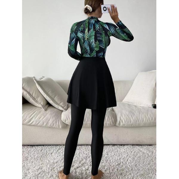 Длинный Sleeved Swimwear Burkini Hijab консерватора плавая костюма брюк мусульманский