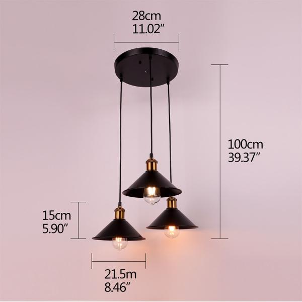 Retro industrial geometric pendant lights iron indoor lighting restaurant coffer black pendant light(WH-VP-61)