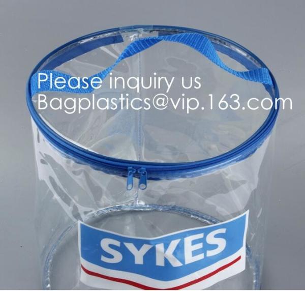 Crystal Clear Cosmetic Bag TSA Air Travel Toiletry Bag Set with Zipper Vinyl PVC Make-up Pouch Handle Straps for Women M