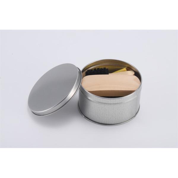 Kit de brillanture de chaussures pour les acheteurs nord-américains boîtes en fer blanc boîte de chaussures portables PULISSANT de chaussures corne de chaussure pinceau OEM