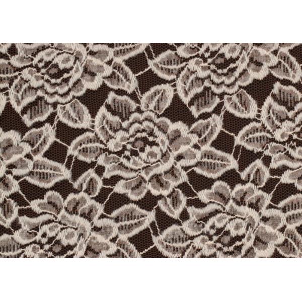 OEM / ODM Customied Brushed Floral Lace Fabric By The Yard Anti-Static CY-LQ0006