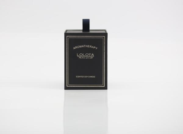 Soy Wax Home Scented Candles Matte Black Glass Bottle With Luxury Gift Box