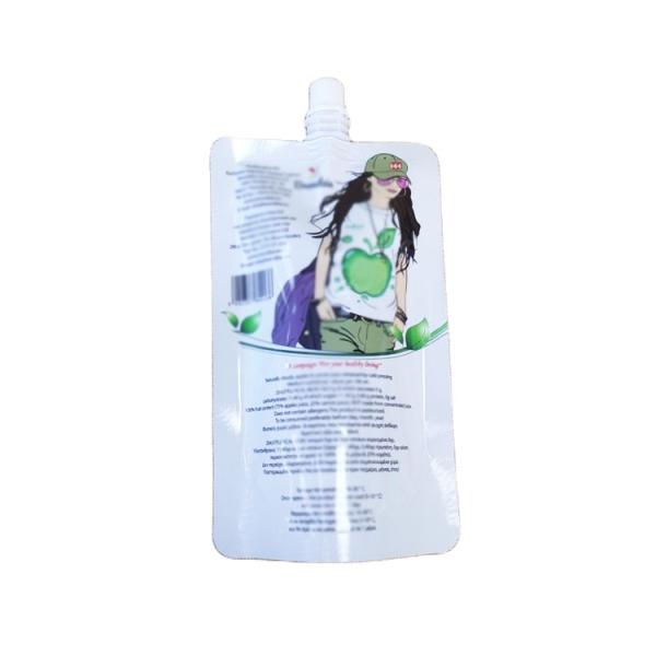 Custom Printed Food Grade Stand Up Spout Pouch Plastic Drinking Water Bag For Fruit Juice