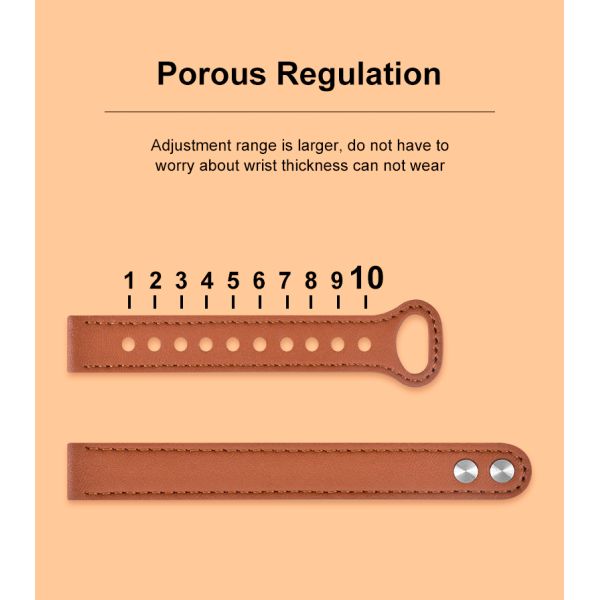 Steel Buttons, Waterproof Genuine Leather Strap