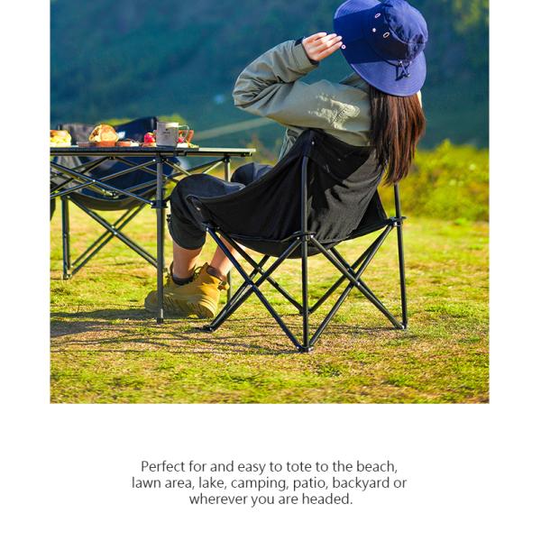 100 kg Capacidad silla de acampar plegable de metal 60x50x66cm