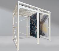 Push Pull Sliding Metal Display Stands Showroom Carpet Sample Display Rack