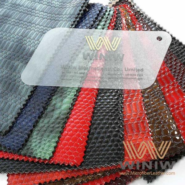Embossed PU Crocodile Leather 1.2mm Thickness PU Faux Leather Fabric Waterproof