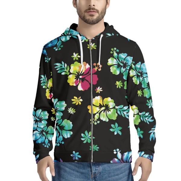 Street Wear Over Size  Men Sublimation Hoodies Zipper Up Pullover