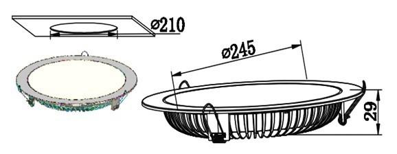 21 / 22W Ultra-thin 2700K - 6500K Led Ceiling Panel With 5630 LED , Samsung LED Chips