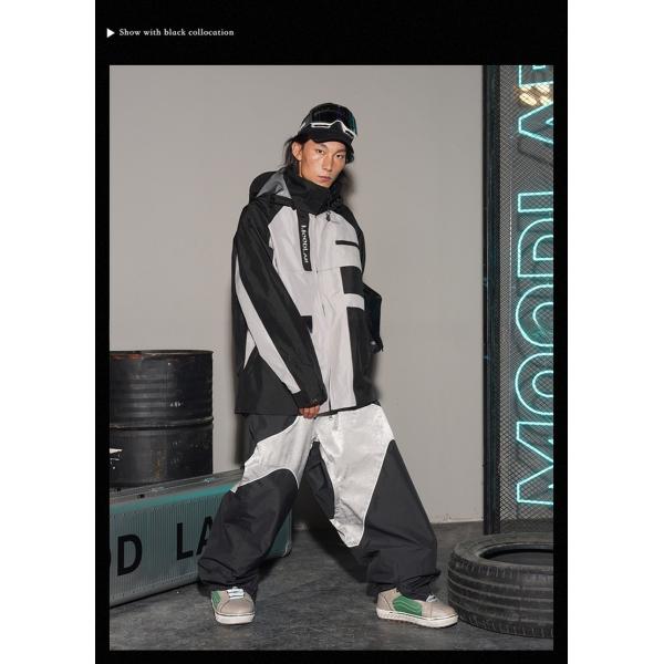 Function Windproof Waterproof Ski Pants for Sports 2023 Style Reflective Lines Ski Suit