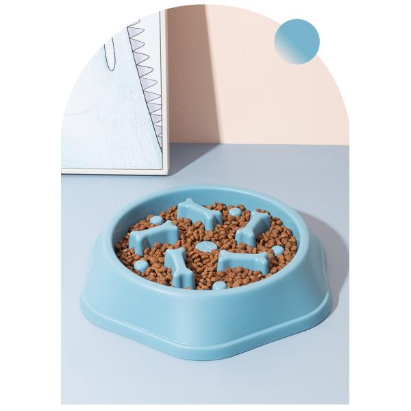 Cuenco para perros de mascota de plástico anti ahogamiento con pantalla LCD de alimentación lenta Alimentador De Mascota