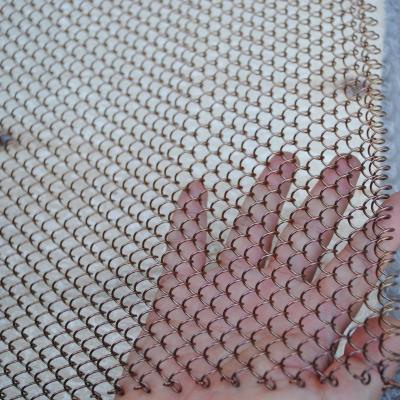 metal decorativo Mesh Curtains de Mesh Aluminum Round Bronze Architectural do fio do furo de 4*4mm