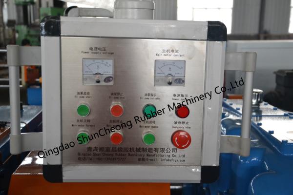 PLC Controlled Customizable Two Roll Mixer Hard Gear Reducer With Bearing Open Mill For Rubber Mixing