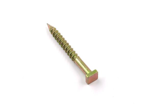 Yellow Zinc Plated  Mild Steel Square Head Concrete Nails Screws