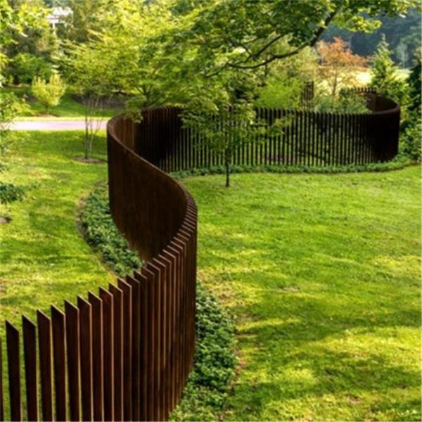 Fora da cerca de piquete For Garden Security de Rusty Metal Blades Corten Steel