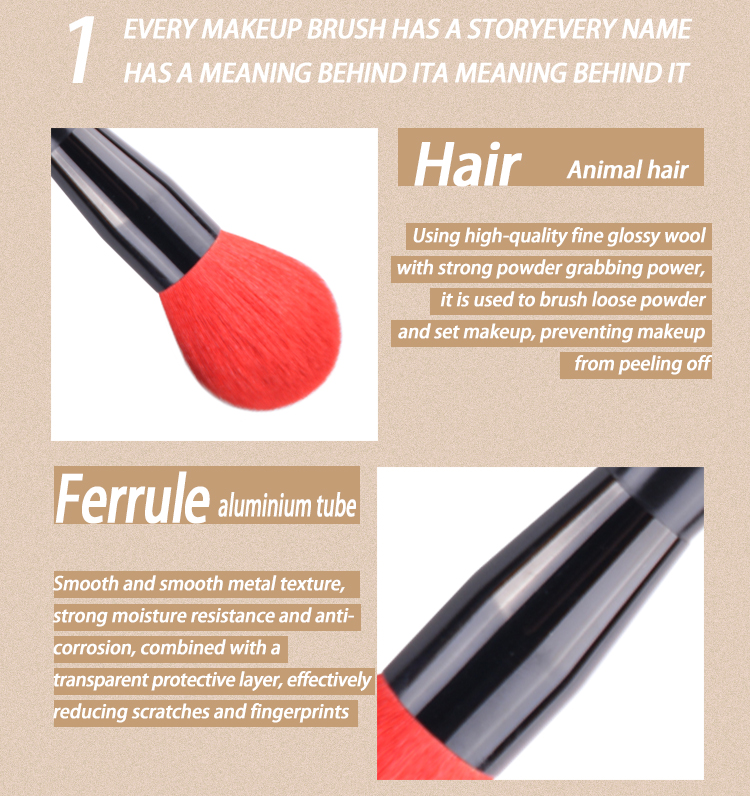 Luxury Handcrafted Soft Large Powder Brush, OEM/ODM Services Available-Product Code: Y01